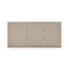 Cabecero De Tela Aqualine Con 2 Hileras De Botones 90x50cm Camas 80/90 - Beige