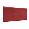 Cabecero De Tela Aqualine Con 2 Hileras De Botones 90x50cm Camas 80/90 - Rojo