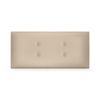 Cabecero De Polipiel Con 2 Hileras De Botones 110x50cm Camas 105 - Beige