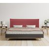 Cabecero De Lino Natural Liso Con Ribete 135x50cm Camas 120/135 - Rojo