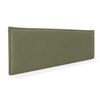 Cabecero De Lino Natural Liso Con Ribete 135x50cm Camas 120/135 - Verde