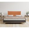 Cabecero De Lino Natural Liso Con Ribete 110x105cm Con Patas Camas 105 - Naranja