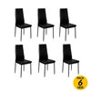 Pack De 6 Sillas Emiset Polipiel Negro