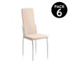 Pack 6 Sillas De Comedor Sakura Beige Sakura 43 X 110 X 53 Cm