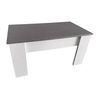 Mesa De Centro Gala Elevable Blanco/piedra 45,5-58x90x50-70 Cm