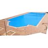 Cobertor De Invierno Para Piscina De 3 X 5 M Más 15 Cm Por Cada Lado Para Anclaje De Color Azul (exterior) / Negro (interior)