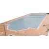 Cobertor De Invierno Para Piscina De 3 X 7 M Más 15 Cm Por Cada Lado Para Anclaje De Color Gris (exterior) / Gris (interior)