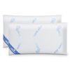 Pack 2 Almohadas De Gel Con Copos Viscoelástica, 70cm Don Descanso Blanco   Almohada De 70 X 38 Cm