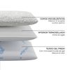 Pack 2 Almohadas De Gel Con Copos Viscoelástica, 70cm Don Descanso Blanco   Almohada De 70 X 38 Cm