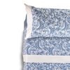 Juego De Sábanas  Azul / Blanco Cama 90x190/200 Cm  Don Descanso Atenea