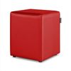 Puff Cubo Polipiel Rojo Pack 2 Unidades