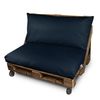 Cojín Para Palets Polipiel Exterior Azul Oscuro Asiento 120x80x20