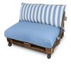 Cojín Para Palets Toldotex Azul Cielo Funda Asiento 120x80x20 (liso) Sin Relleno