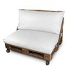 Cojín Para Palets Polipiel Exterior Blanco Funda Asiento 120x80x20 Sin Relleno