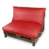 Cojín Para Palets Polipiel Exterior Rojo Funda Asiento 120x80x20 Sin Relleno