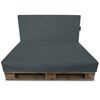 Funda Para Sofá De Palet Gris Polipiel Para Interior Set 2 Unid. 120x80 (asiento) + 120x80 (respaldo)