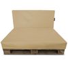 Funda Para Sofá De Palet Beige Polipiel Para Interior Asiento 120x80x14