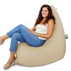 Puff Pera Relax Terciopelo Vintage Beige Xl