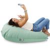 Puff Pera Relax Terciopelo Vintage Menta Xl