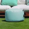 Puff Redondo Polipiel Outdoor Azul Cielo Happers