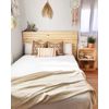 Cabecero Cairo Horizontal Madera Natural 100x60cm - Cama 80/90