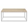 Banco Icub 120x40x45cm Blanco En Madera Maciza De Pino Acabado Natural Estilo Nórdico Industrial Box Furniture