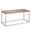 Mesa Auxiliar Icub 70x45x40cm Blanca En Madera Maciza De Pino Acabado Vintage Estilo Industrial Box Furniture