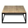 Mesa De Centro Icub 80x70x37cm Negra En Madera Maciza De Pino Acabado Vintage Estilo Industrial Box Furniture