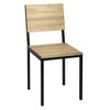 Pack 2 Sillas Icub Desmontables 41x50x86cm Negro En Madera Maciza De Pino Acabado Vintage Estilo Industrial Box Furniture