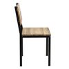 Pack 2 Sillas Icub Desmontables 41x50x86cm Negro En Madera Maciza De Pino Acabado Vintage Estilo Industrial Box Furniture