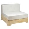 Sillón Industrial Box Con Cojines De Polipiel Blanco Roto 80x80x64cm