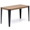 Mesa Lunds 110x70x75cm Negra En Madera Maciza De Pino Acabado Vintage Estilo Industrial Box Furniture