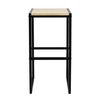 Pack De 2 Taburetes Altos Icub 36x32x75cm Negro En Madera Maciza De Pino Acabado Natural Estilo Nórdico Industrial Box Furniture