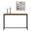 Consola Recibidor Icub Big Wood 120x30x80cm Negro En Madera Maciza De Pino Acabado Vintage Estilo Industrial Box Furniture