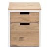 Mesita De Noche Eco Three 2 Cajones 40x40x47cm Blanca En Madera Maciza De Pino Acabado Vintage Estilo Industrial Box Furniture