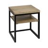 Mesita De Noche Eco Three Big Wood Con Estante 40x40x47cm Negra En Madera Maciza De Pino Acabado Vintage Estilo Industrial Box Furniture