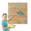 Cuadro Infantil De Madera De Pino Para Pintar Ovni 60x70cm