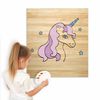 Cuadro Infantil De Madera De Pino Para Pintar Unicornio 60x70cm