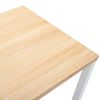 Mesa De Estudio Icub Strong 100x60x73cm Blanca En Madera Maciza De Pino Acabado Natural Estilo Nórdico Industrial Box Furniture