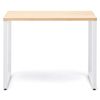 Mesa De Estudio Icub Strong 100x60x73cm Blanca En Madera Maciza De Pino Acabado Natural Estilo Nórdico Industrial Box Furniture