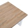 Mesa De Centro Icub Big Wood Eco 50x100x43cm Blanca Madera Efecto Vintage Estilo Industrial