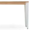 Mesa Lunds Con 3 Compartimentos 120x60x74cm Blanco En Madera Maciza Acabado Natural Estilo Nórdico Industrial Box Furniture