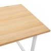 Mesa Comedor Icub Strong Eco 180x80x75cm Blanco En Madera Maciza De Pino Acabado Natural Estilo Nórdico Industrial Box Furniture