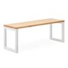 Banco Icub Strong Eco 100x40x48cm Blanco En Madera Maciza De Pino Acabado Natural Estilo Nórdico Industrial Box Furniture