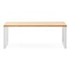 Banco Icub Strong Eco 100x40x48cm Blanco En Madera Maciza De Pino Acabado Natural Estilo Nórdico Industrial Box Furniture