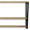 Estantería Poligonal Descendente 2 Marcos 100x35x47cm Negro Box Furniture