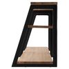 Estantería Poligonal Ascendente 198x35x47cm 3 Marcos Negra En Madera Maciza Acabado Vintage Estilo Industrial Box Furniture