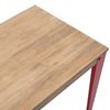 Mesa Lunds Estudio 120x60x75cm Rojo En Madera Maciza De Pino Acabado Vintage Estilo Industrial Box Furniture