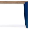 Mesa Lunds Estudio 110x70x75cm Azul En Madera Maciza De Pino Acabado Vintage Estilo Industrial Box Furniture