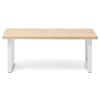 Mesa Centro Icub Strong Eco 140x60x43cm Blanca Madera Acabado Natural Estilo Nórdico Industrial Box Furniture